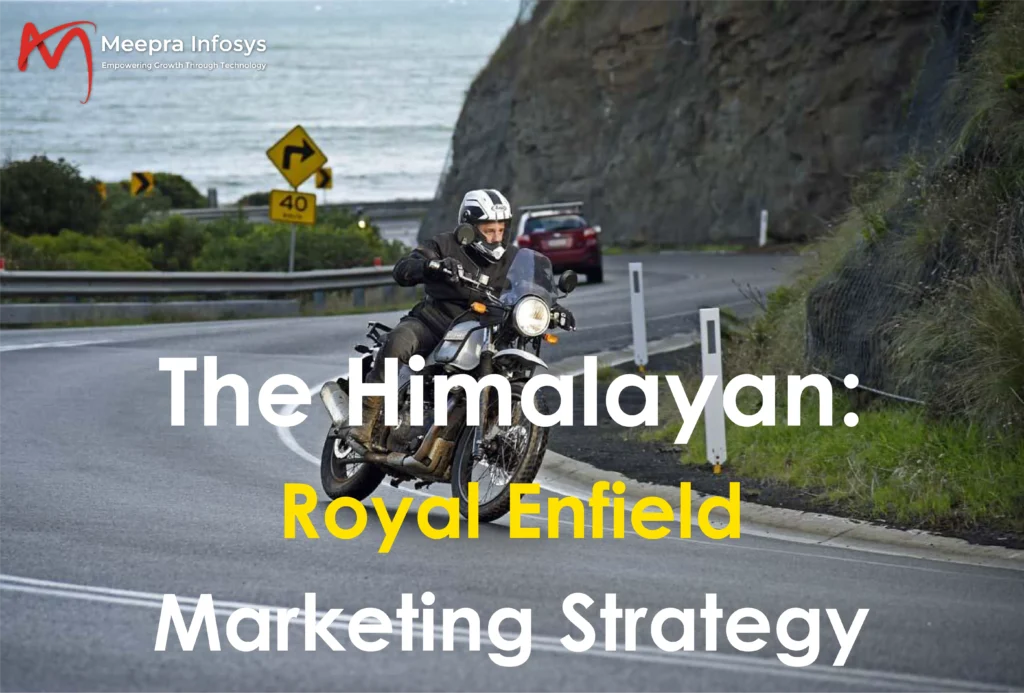 Royal Enfield Himalayan motorcycle on winding mountain road – part of Royal Enfield’s marketing strategy